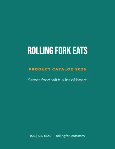 Food truck classic catalog template