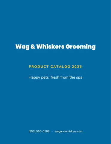Pet grooming classic catalog template