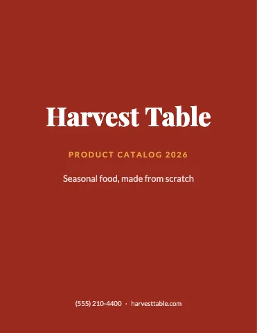 Restaurant classic catalog template