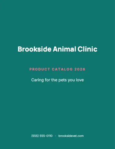 Veterinary clinic classic catalog template