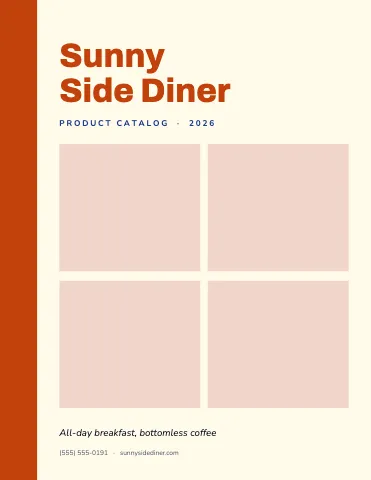 Breakfast diner line sheet template