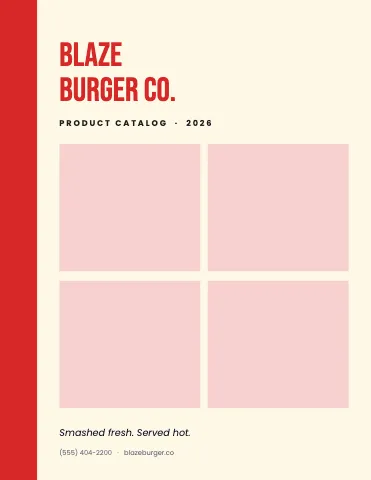 Burger joint line sheet template