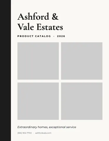 Luxury homes line sheet template