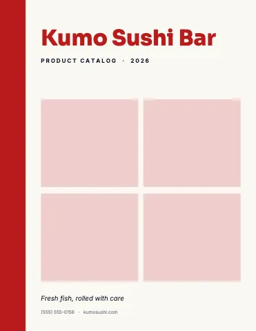 Sushi bar line sheet template
