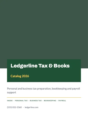 Accounting & tax modern catalog template
