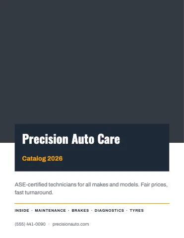 Auto repair modern catalog template