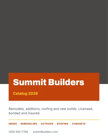 Contractor & construction modern catalog template