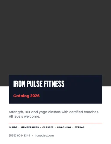 Fitness & gym modern catalog template
