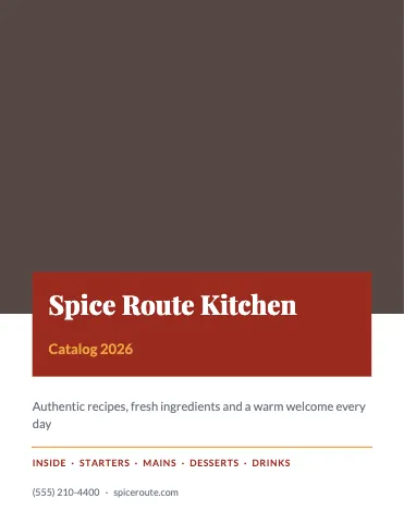 Indian restaurant modern catalog template