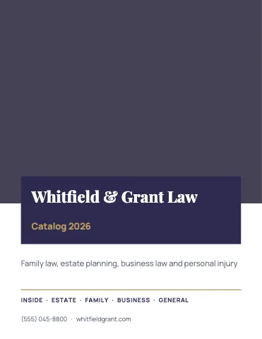 Law firm modern catalog template