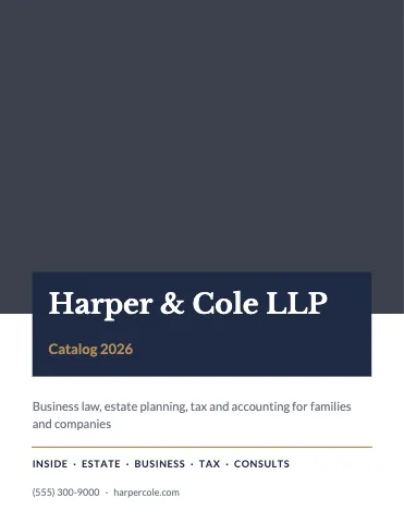 Law & finance modern catalog template