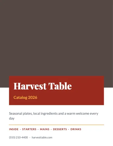 Restaurant modern catalog template