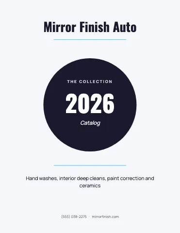 Auto detailing zigzag catalog template