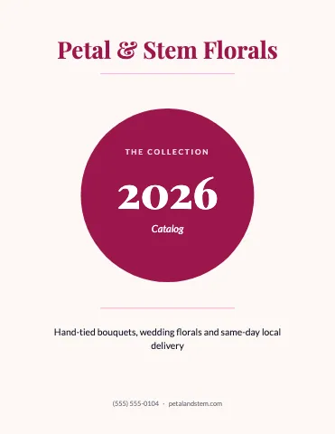 Florist zigzag catalog template