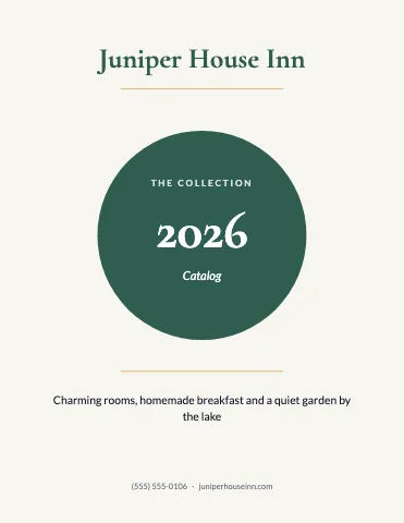 Hotel & B&B zigzag catalog template