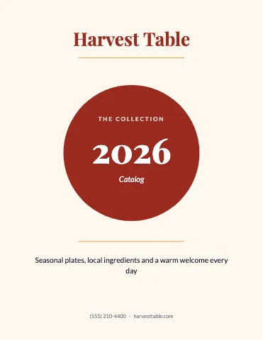 Restaurant zigzag catalog template