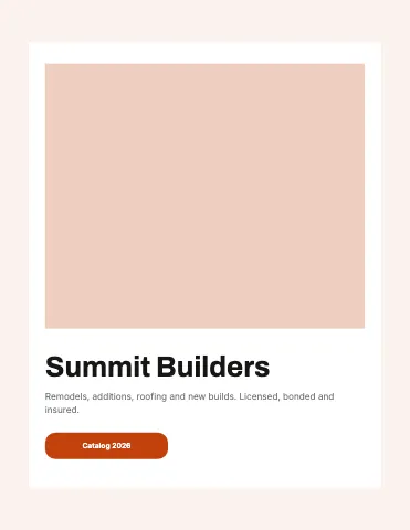 Contractor & construction product cards catalog template