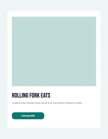 Food truck product cards catalog template