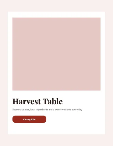Restaurant product cards catalog template