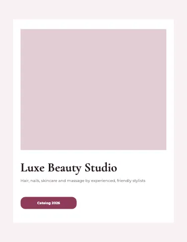 Salon & spa product cards catalog template