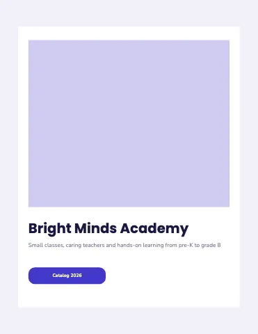 School & education product cards catalog template