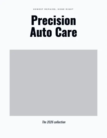 Auto repair editorial catalog template