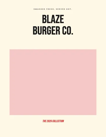 Burger joint editorial catalog template