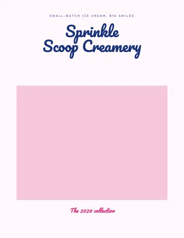 Ice cream shop editorial catalog template