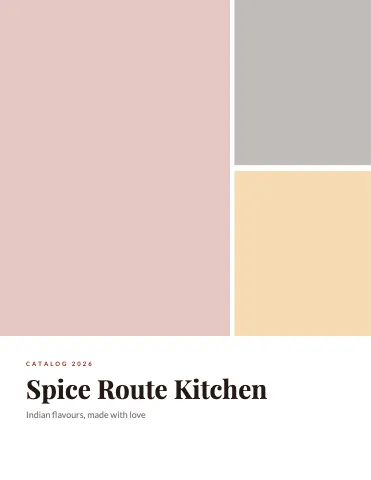 Indian restaurant product grid catalog template