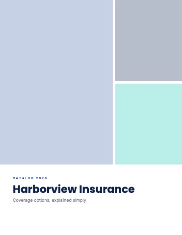 Insurance agency product grid catalog template