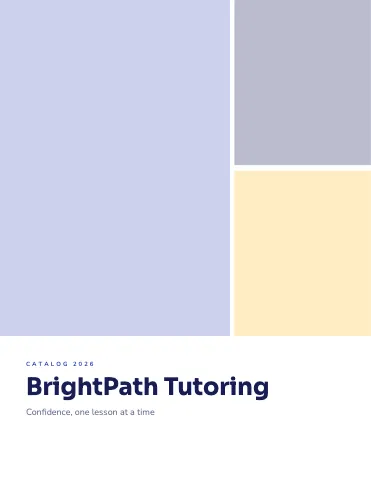 Tutoring product grid catalog template