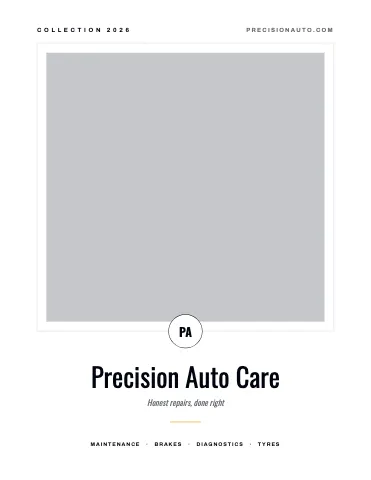 Auto repair showroom catalog template