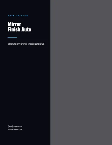 Auto detailing split pages catalog template