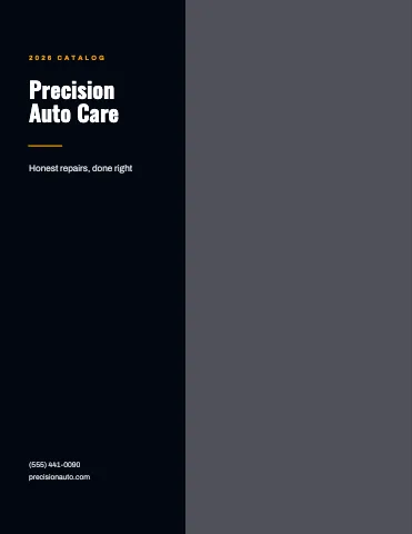 Auto repair split pages catalog template