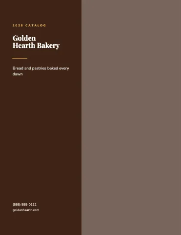 Bakery split pages catalog template