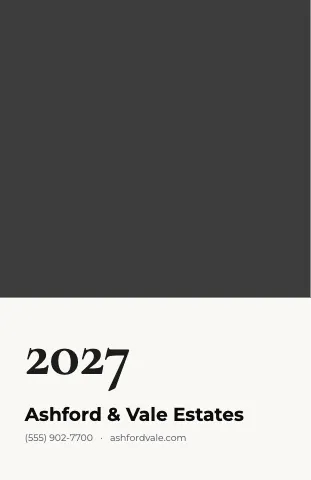 Luxury homes modern calendar template