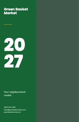 Grocery & market sidebar calendar template