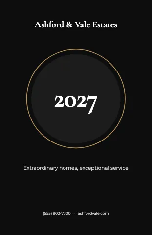 Luxury homes tiles calendar template