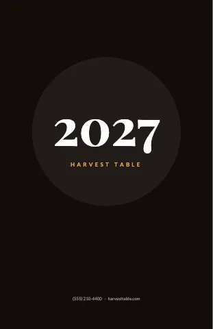 Restaurant midnight calendar template