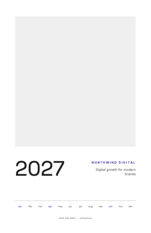 Tech & agency minimal calendar template
