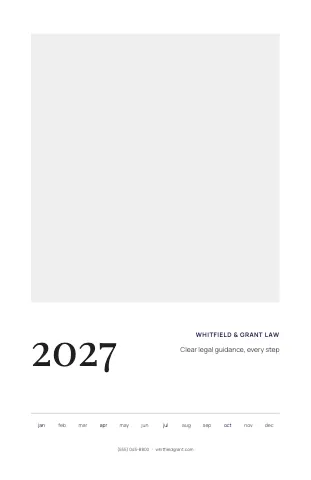 Law firm minimal calendar template