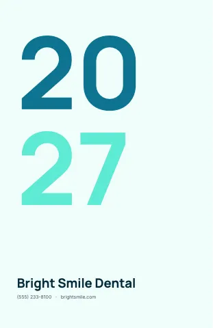 Medical & dental big numeral calendar template