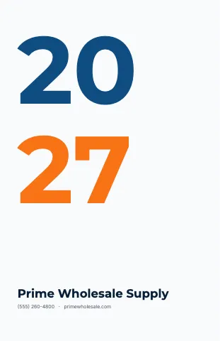 Wholesale & distribution big numeral calendar template