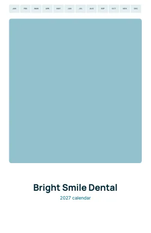 Medical & dental month tabs calendar template