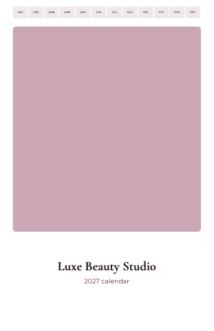 Salon & spa month tabs calendar template