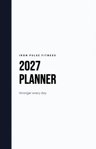 Fitness & gym week rows calendar template