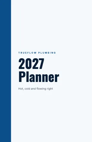 Plumbing & HVAC week rows calendar template
