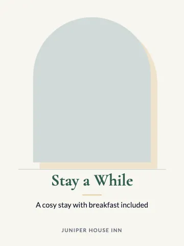 Hotel & B&B arch canvas print template