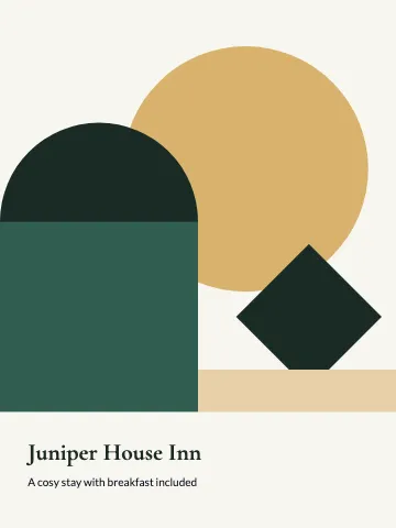 Hotel & B&B bauhaus shapes canvas print template
