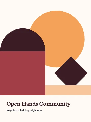 Nonprofit & charity bauhaus shapes canvas print template